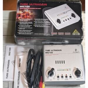 Behringer Tube Ultragain MIC100 Vacuum Tube Preamp with Limiter New in Box